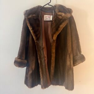 Vintage Tissavel Luxurious French Faux-fur Coat